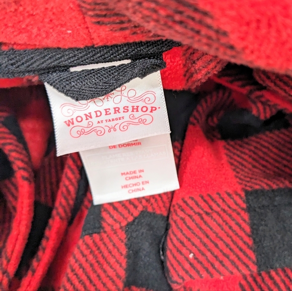Wondershop Kids Red Buffalo check robe 12 - Picture 7 of 9